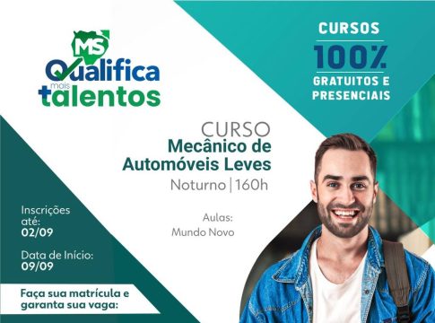 Cursos noturnos de Mecânico e Operador de Computador estão disponíveis na Casa do Trabalhador de Mundo Novo