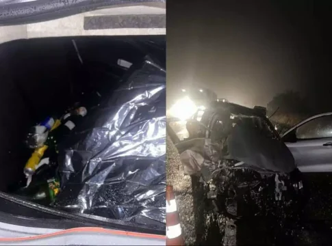Carro onde 2 morreram tinha bebida alcoólica