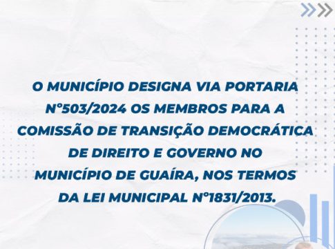 GUAÍRA: Heraldo nomeia Equipe de Transição