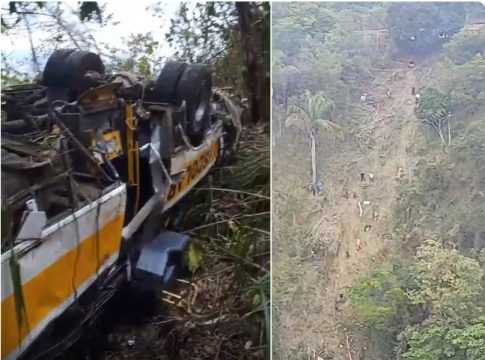Número de mortos de acidente com ônibus escolar na Serra da Barriga, AL, sobe para 18