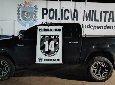 Caminhonete é tomada de assalto em Guaíra e recuperada entrando no Paraguai