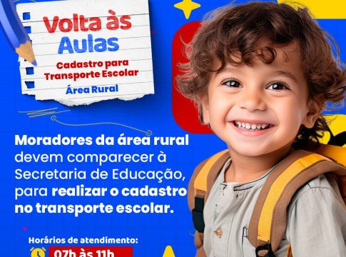 Governo de Mundo Novo anuncia cadastro para transporte escolar na área rural