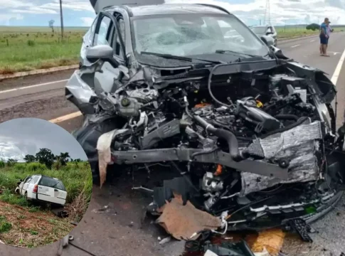 Identificadas três vítimas que morreram em grave acidente entre carros na BR-060