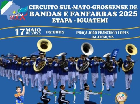 1ª etapa do Circuito Estadual de Bandas e Fanfarras acontece no mês de maio em Iguatemi