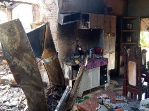 Naviraí – Com 33% do corpo queimado Idoso que foi agredido e incendiado pelo filho segue internado na UTI