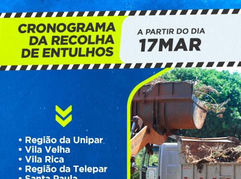Guaíra anuncia coleta de entulhos