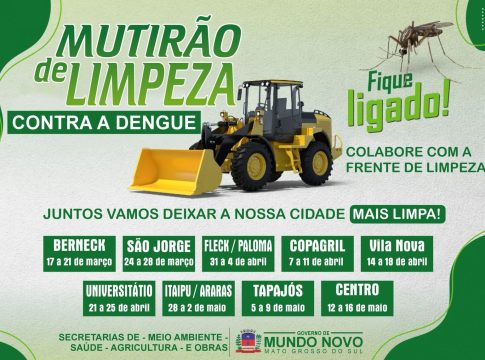 Governo de Mundo Novo realiza mutirão de limpeza
