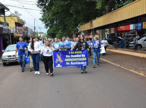 Secretaria de Saúde e de Educação de Iguatemi promovem passeata de conscientização do autismo – CTEA