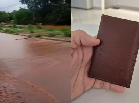 Carteira cheia de dinheiro cai em enxurrada e homem perde ‘bolada’ em Campo Grande