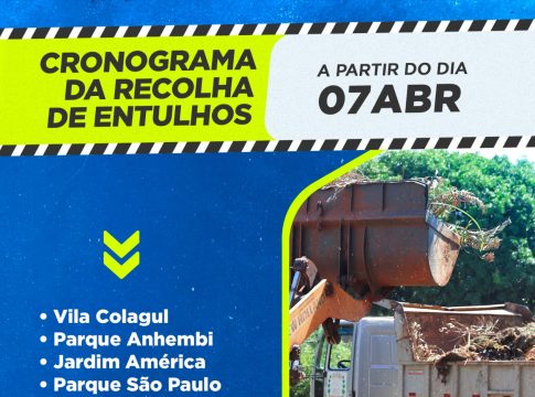 Guaíra informa os bairros que receberão a equipe da limpeza de entulho nesta semana