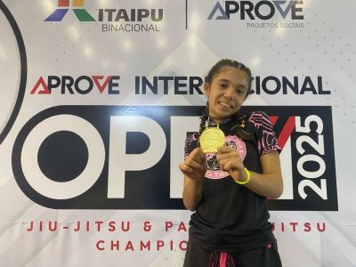 Atleta iguatemiense Sofia, conquista título internacional de Jiu-Jitsu na cidade de Marechal Cândido Rondon-PR
