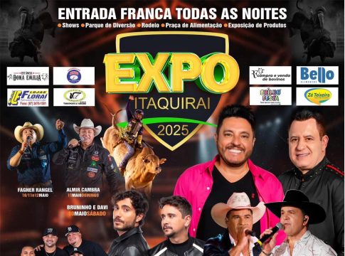 Expo Itaquiraí terá Bruno e Marrone dia 12 de maio