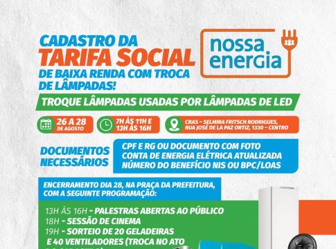 Cadastro da Tarifa Social em Tacuru