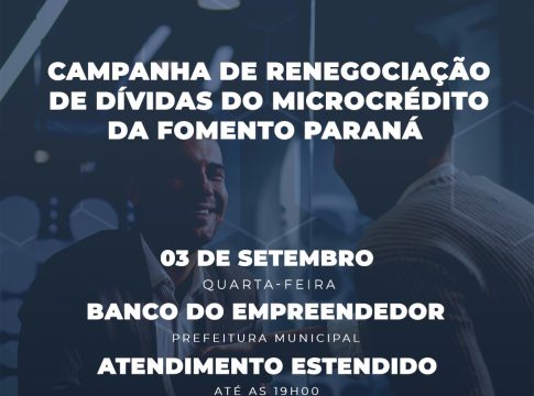 Prefeitura de Guaíra divulga campanha de renegociação de microcrédito da Fomento Paraná