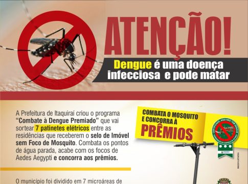 Itaquiraí lança campanha Combate à Dengue Premiado com sorteio de patinetes elétricos