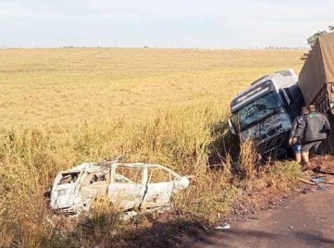 Grave acidente na rodovia que liga Tacuru a Iguatemi deixa uma vítima fatal