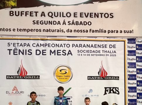 Atletas de Guaíra conquistam 21 medalhas na quinta etapa do Campeonato Paranaense de Tênis de Mesa