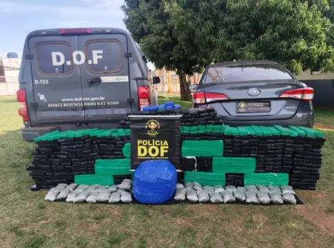 Iguatemi: DOF apreende mais de 450 quilos de drogas que seriam entregues no interior do Paraná
