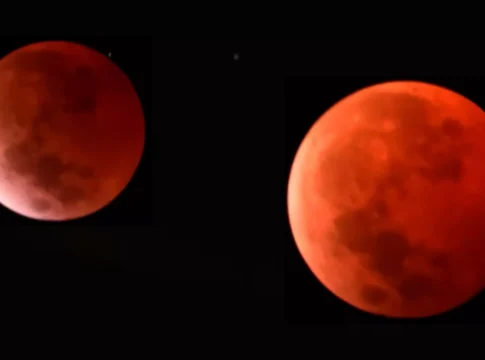 ‘Lua de Sangue’: eclipse lunar mais longo do ano ocorre neste domingo