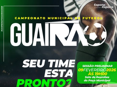 Campeonato Municipal de Futebol de Campo de Guaíra abre inscrições para edição 2026