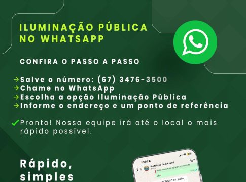 Precisou de reparos na iluminação pública?