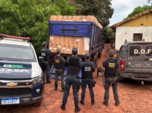 Mundo Novo – Operação conjunta apreende mais de 200 mil maços de cigarros contrabandeados