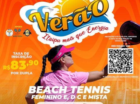 Guaíra sedia Verão Itaipu Mais que Energia com premiação de até R$ 900 no Beach Tennis