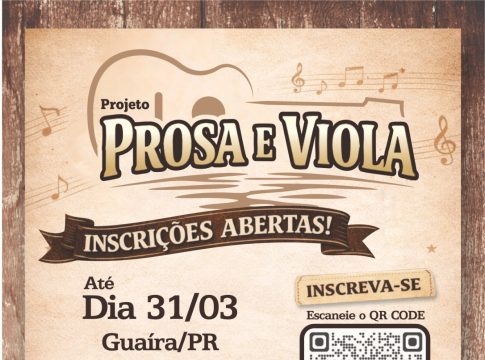 Projeto Prosa e Viola abre inscrições para crianças e adolescentes em Guaíra