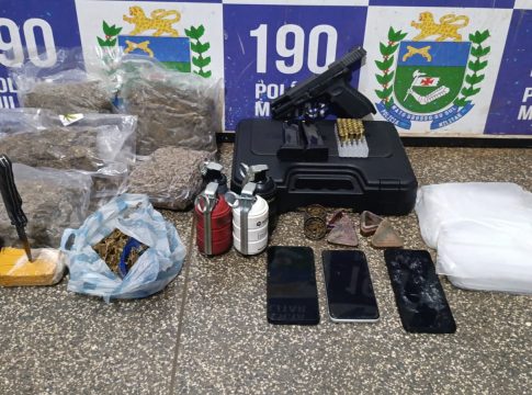Operação Saturação em Ponta Porã: PMMS apreende pistola, granadas de efeito moral e drogas no primeiro dia da ação