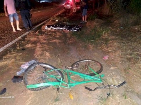 Ciclista morre atropelado por carro na MS-141