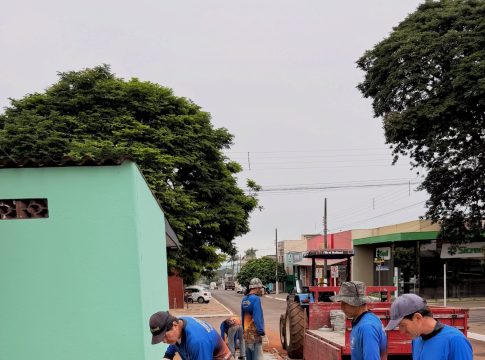 Prefeitura de Eldorado realiza melhorias na Avenida Brasil com nova calçada em paver