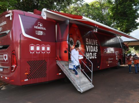 Unidade itinerante de Rede Hemosul em parceria com a Secretaria Municipal de Saúde realiza coleta de sangue em Iguatemi