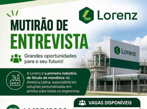 Mutirão de entrevistas oferece vagas de emprego na empresa Lorenz