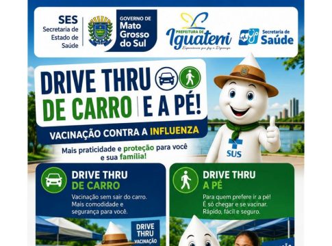 Iguatemi terá drive thru de vacinação contra a influenza