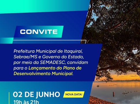 Itaquiraí lança Plano de Desenvolvimento Municipal na terça, dia 2