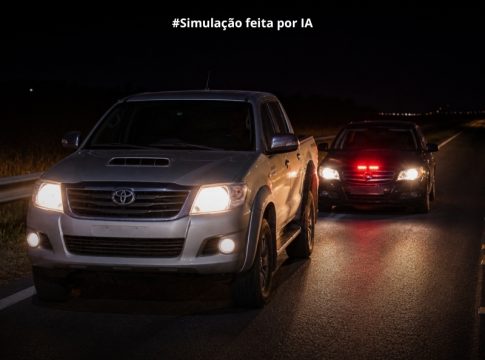 Falsos policiais roubam caminhonete na BR-163 entre Mercedes e Guaíra