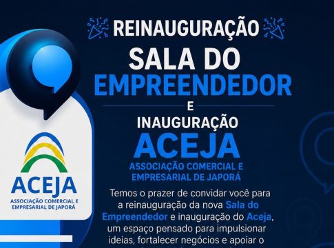 Convite de reinauguração da Sala do Empreendedor e inauguração da ACEJA de Japorã