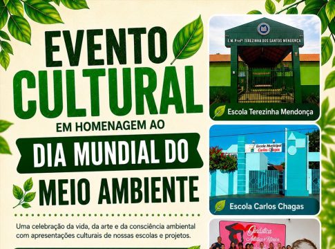 Evento Cultural em homenagem ao Dia Mundial do Meio Ambiente será nesta terça-feira (02)