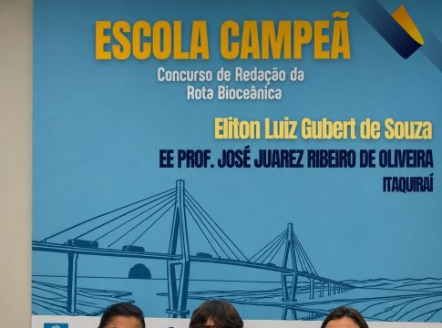 Itaquiraí – Aluno da Escola JJ conquista 3º lugar em concurso de redação da UFMS sobre a Rota Bioceânica