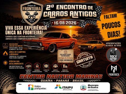 Guaíra recebe o 2º Encontro de Carros Antigos no dia 16 de agosto