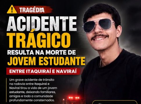 Morador de Juti morre em trágico acidente de motocicleta entre Itaquiraí e Naviraí