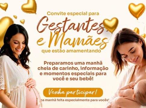 Atenção, gestantes e mamães que estão amamentando: nesta quinta-feira tem encontro especial na UBS Central