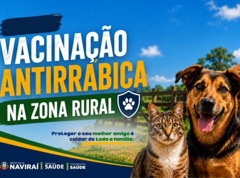 Naviraí inicia vacinação antirrábica na zona rural nesta segunda-feira e prepara o ‘Dia D’
