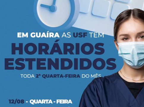 Ei Você, que trabalha durante o dia e não consegue ir à unidade de saúde. Nesta quarta-feira, as USFs atendem até as 20h