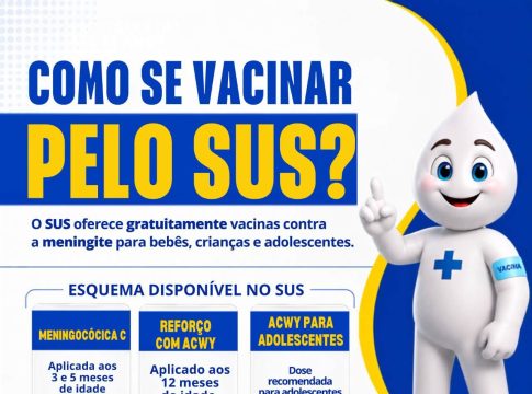 Vacinação contra a meningite está disponível gratuitamente pelo SUS