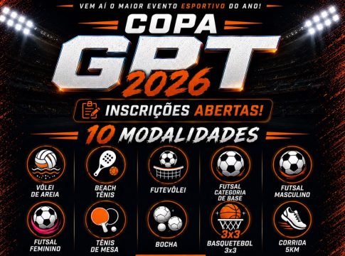 IGUATEMI TERÁ A MAIOR EDIÇÃO DA COPA GPT DE TODOS OS TEMPOS COM 10 MODALIDADES ESPORTIVAS E VÁRIAS CATEGORIAS.