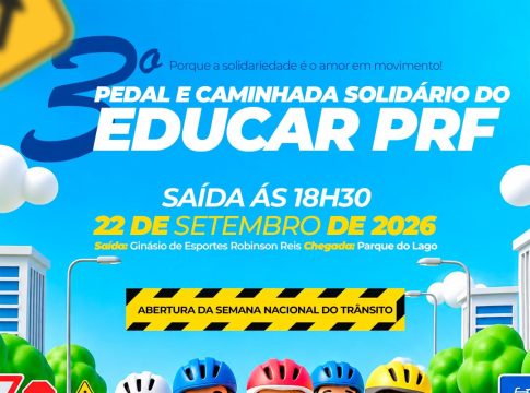 Participe do 3º Pedal e Caminhada Solidário do EDUCAR PRF nesta terça-feira, 22 de setembroc