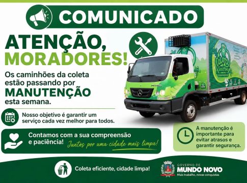 Atenção, moradores: caminhões da coleta seletiva passam por manutenção nesta semana