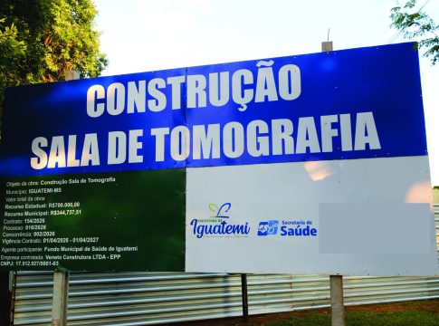 Obras da sala de tomografia estão em andamento em Iguatemi