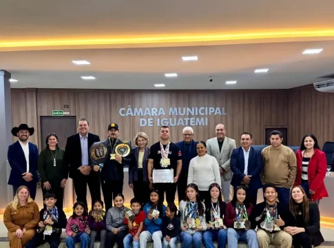 Câmara de Iguatemi homenageia FAMIG e atletas de jiu-jitsu por conquistas